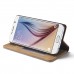 Samsung Galaxy S7 - CaseMe Vintage Denim Material Stand Wallet Protective Phone Cover Case - Brown